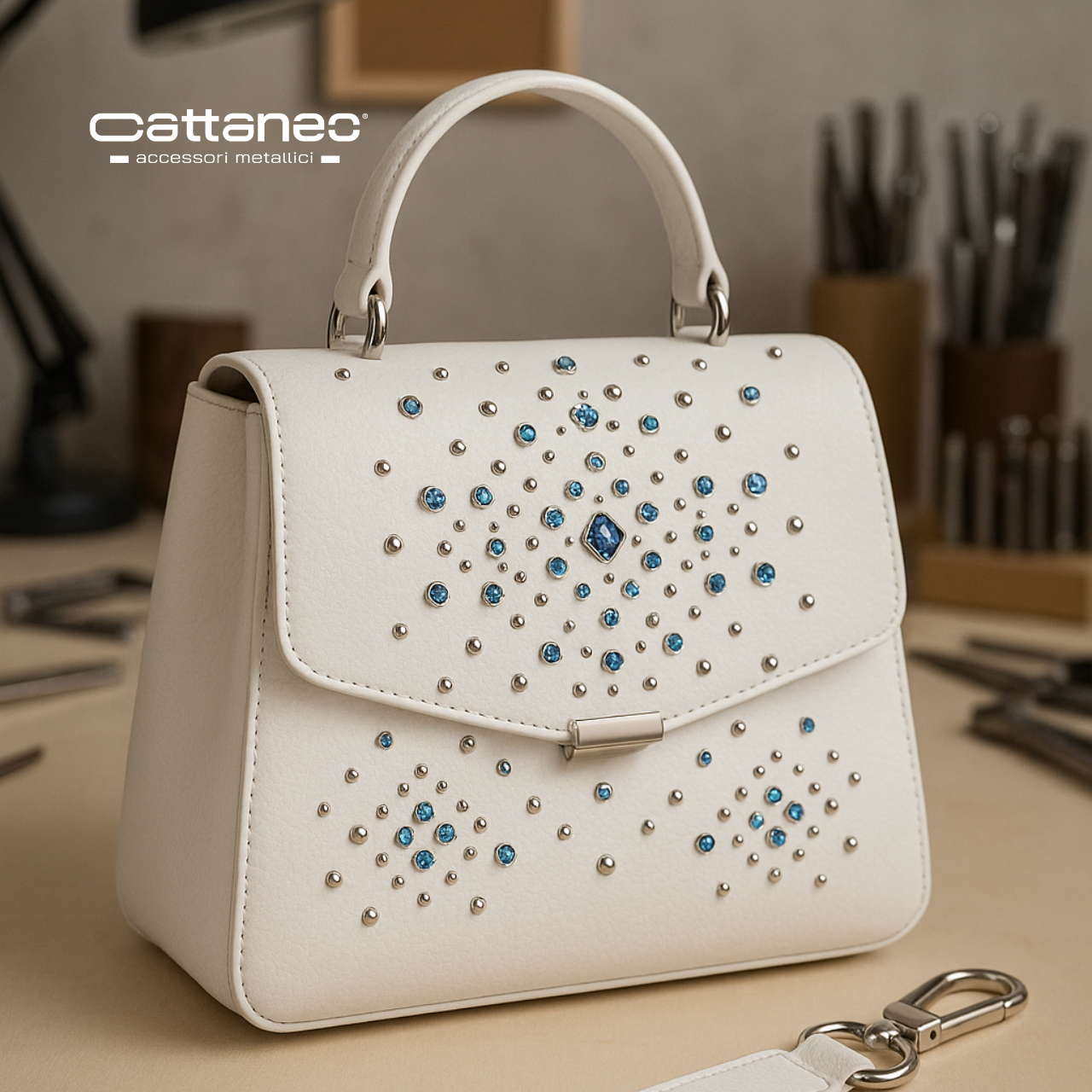 borsa personalizzata rivetti misti